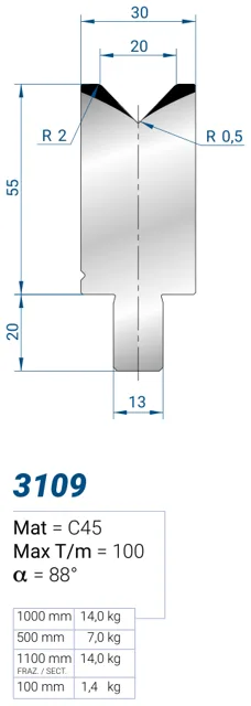 Eurostamp 3109-sect.short-550