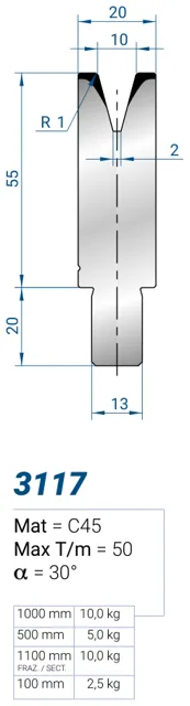 Eurostamp 3117-sect.short-550
